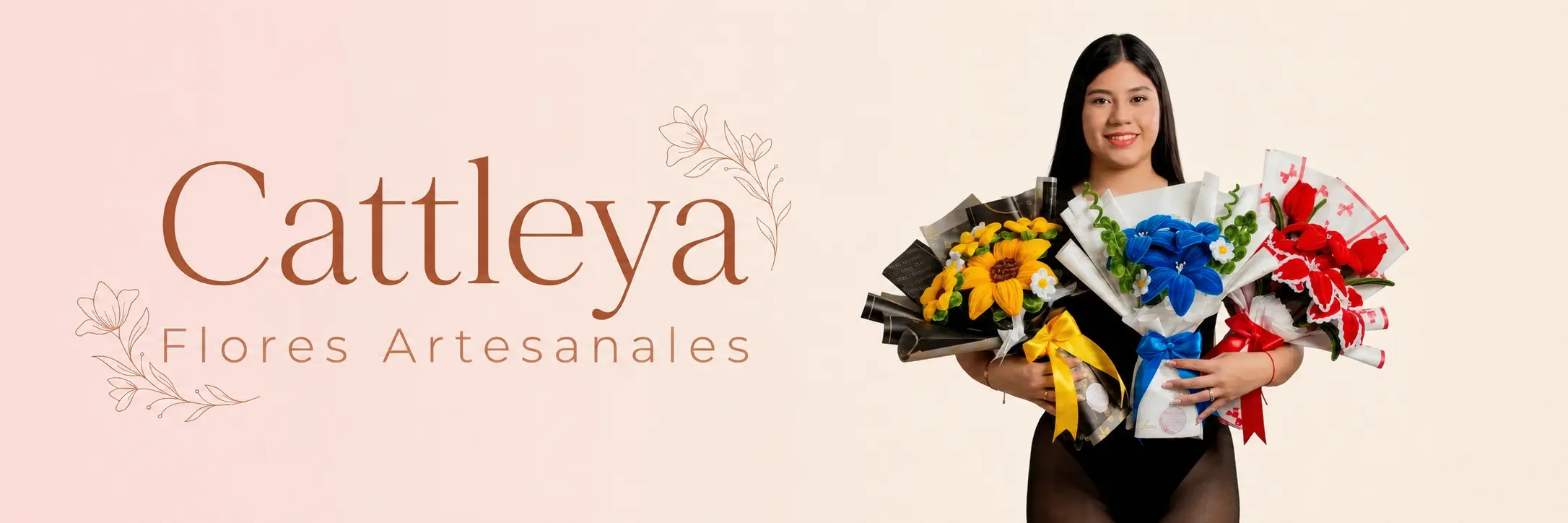 Banner Cattleya Flores Artesanales